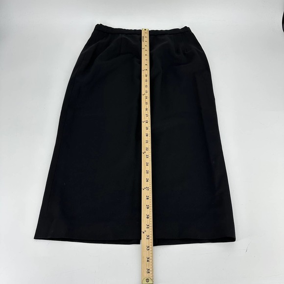Vintage Pendleton skirt women's size 12 black midi fully lined zipper back wool - Picture 5 of 7